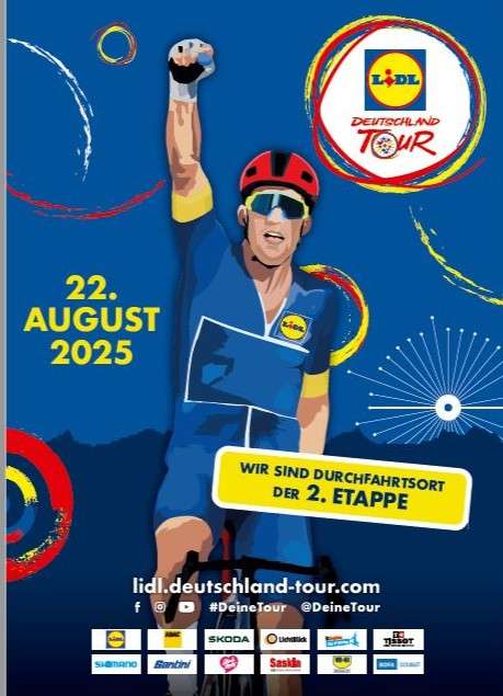 Besucherinfo für den 22.08.2025 - Die Deutschlandtour geht am Vogelpark vorbei