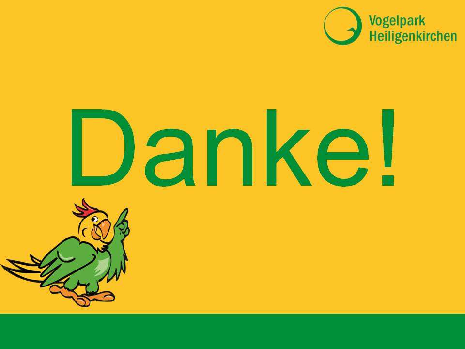 Saisonende im Vogelpark Heiligenkirchen - Wir sagen DANKE! - Das gesamte Vogelpark-Team sagt Danke für eine tolle Saison 2017!